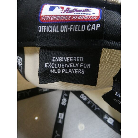 New Era 59Fifty Detroit Tigers Official‎ On-Field Baseball Cap Beige Size 7 5/8 - Picture 9 of 11